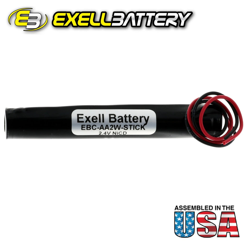 Exell 2.4V 1000mAh NiCd Battery Pack w/ Wire Leads Shavers Toothbrush Massagers