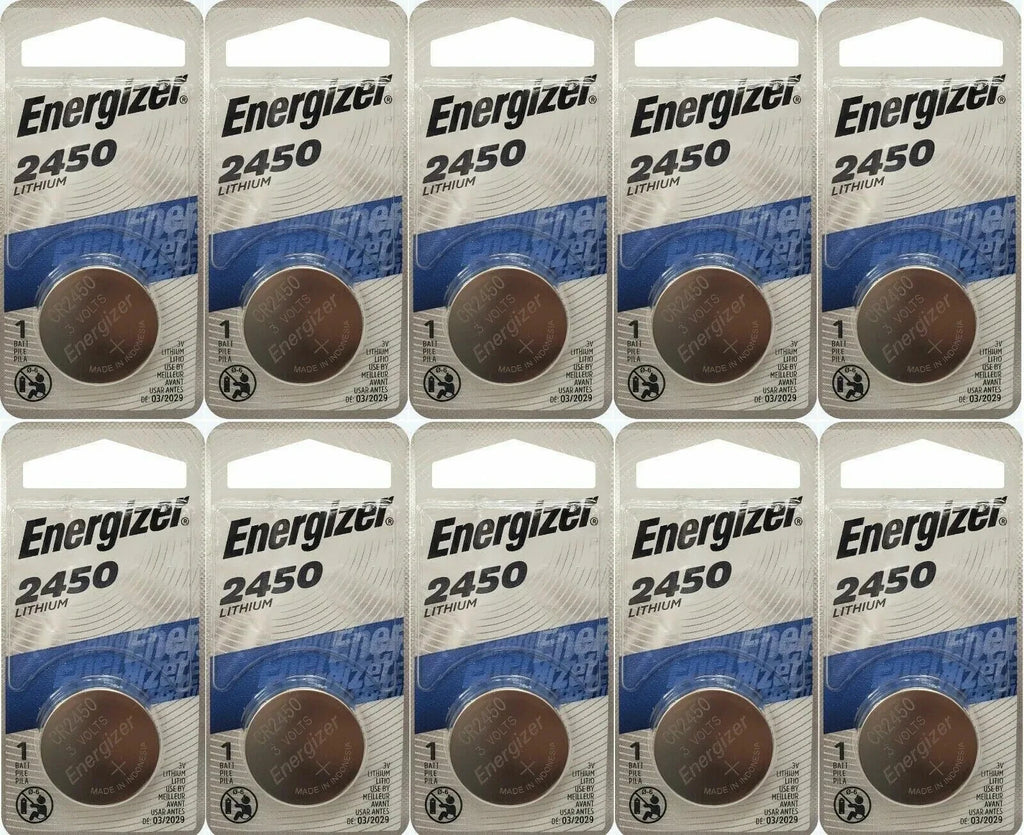 New 12 x Pcs Energizer CR2450 ECR2450 3V Lithium Coin Cell Button Battery Fresh