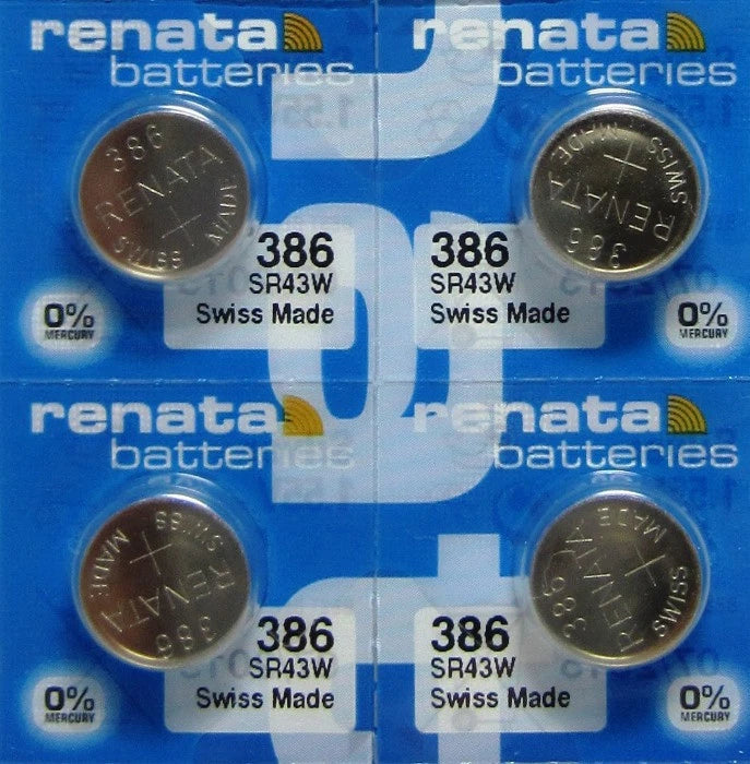 Button Cell Type 386 Battery Renata 4 Pcs
