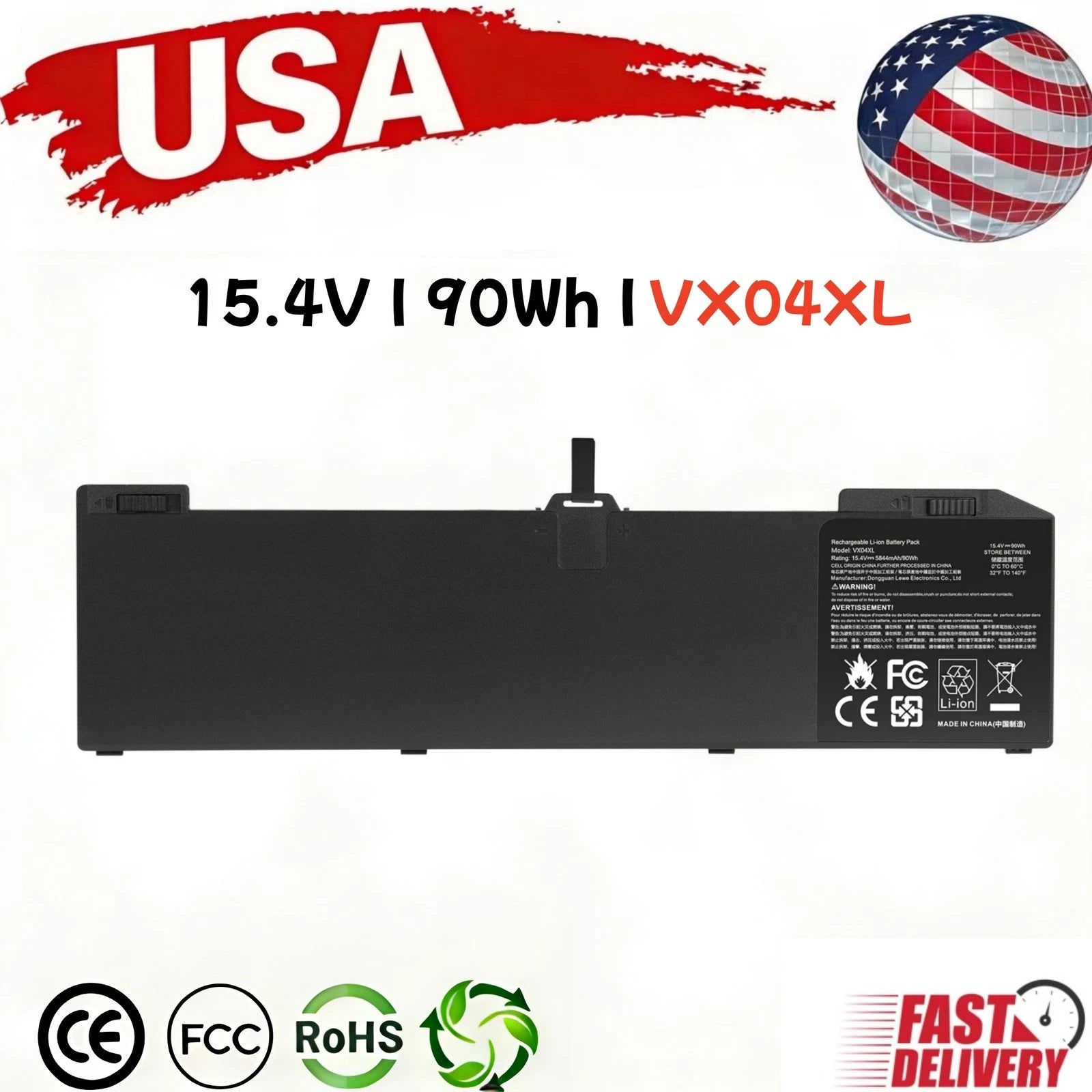 VX04XL Battery for HP ZBook 15 G5 G6 L05766-855 L06302-1C1 HSTNN-IB8F HSN-Q13C