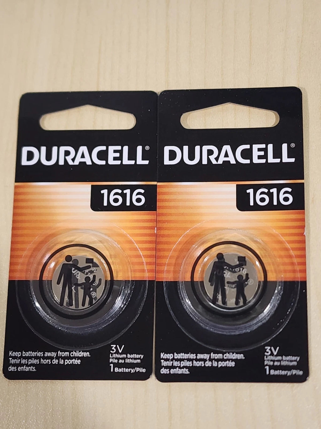 2 pc DURACELL CR1616 3v LITHIUM BATTERY CR 1616 CMOS KEY FOBS Exp 2034