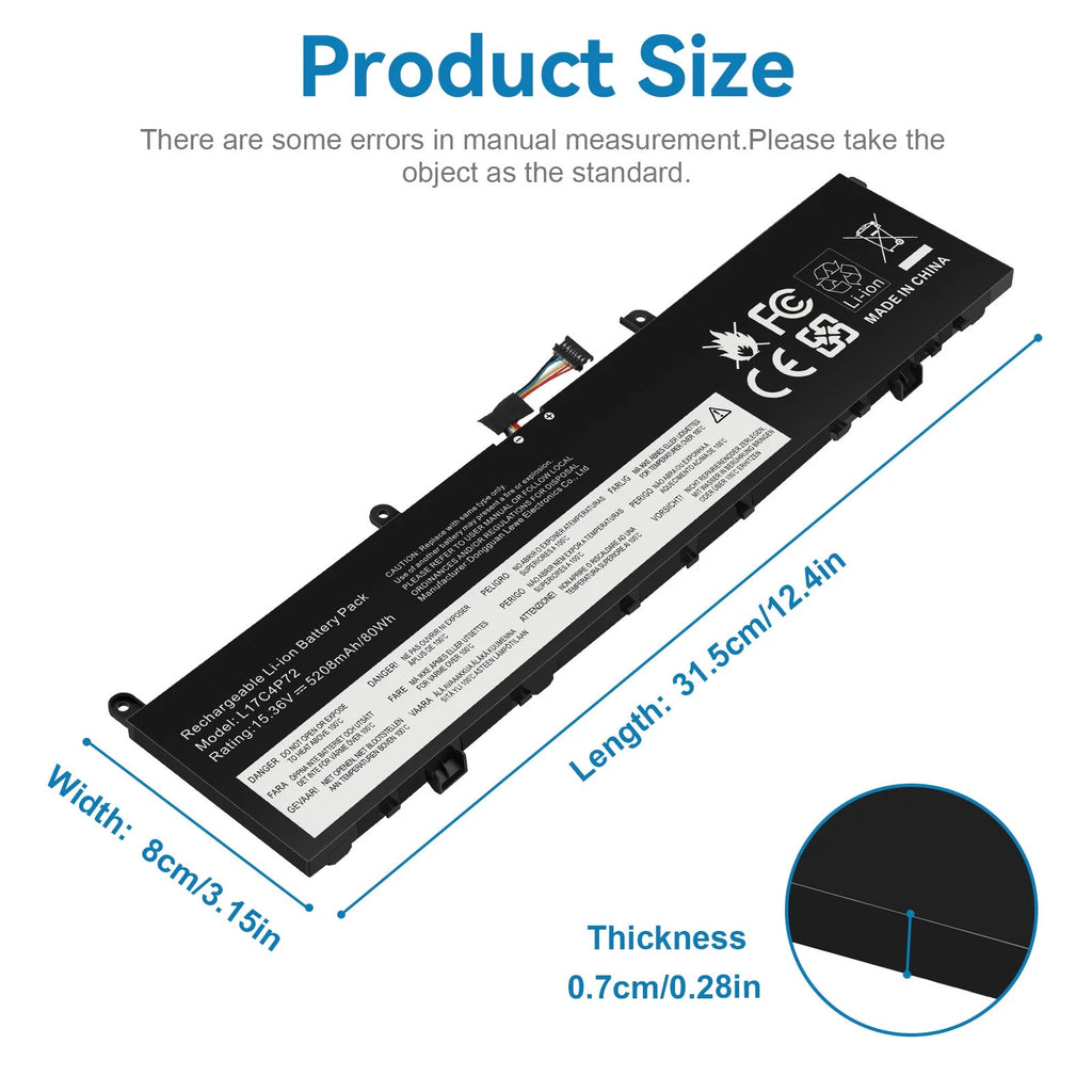 L17C4P72 L17M4P72 L18M4P71 Battery For Lenovo ThinkPad P1 X1 Extreme X1E 01YU911