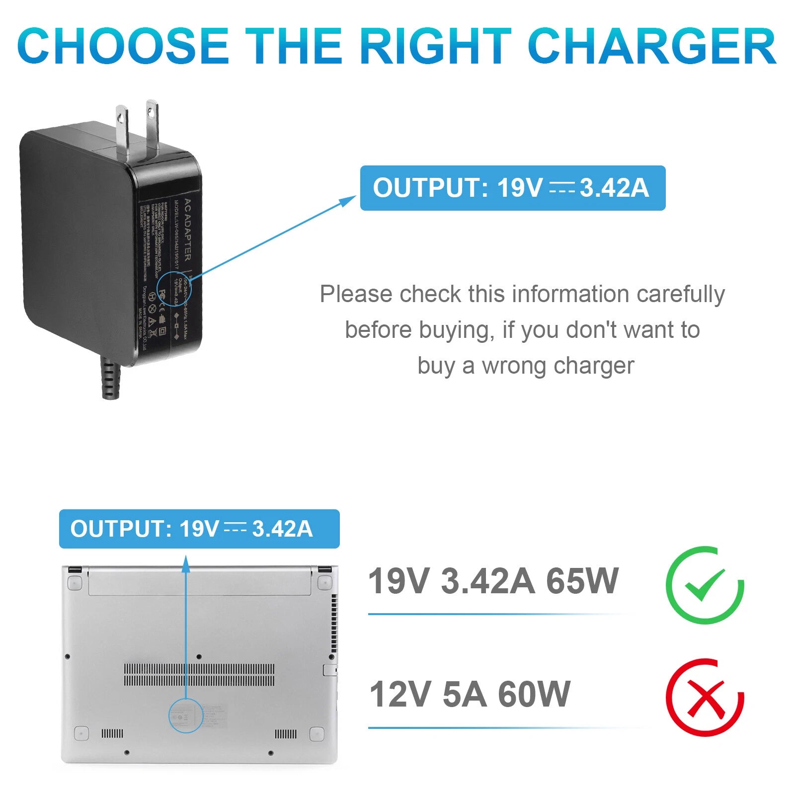 AC Adapter Charger for ASUS VivoBook 15 F510UA F510QA F512FA F512DA Power Cord