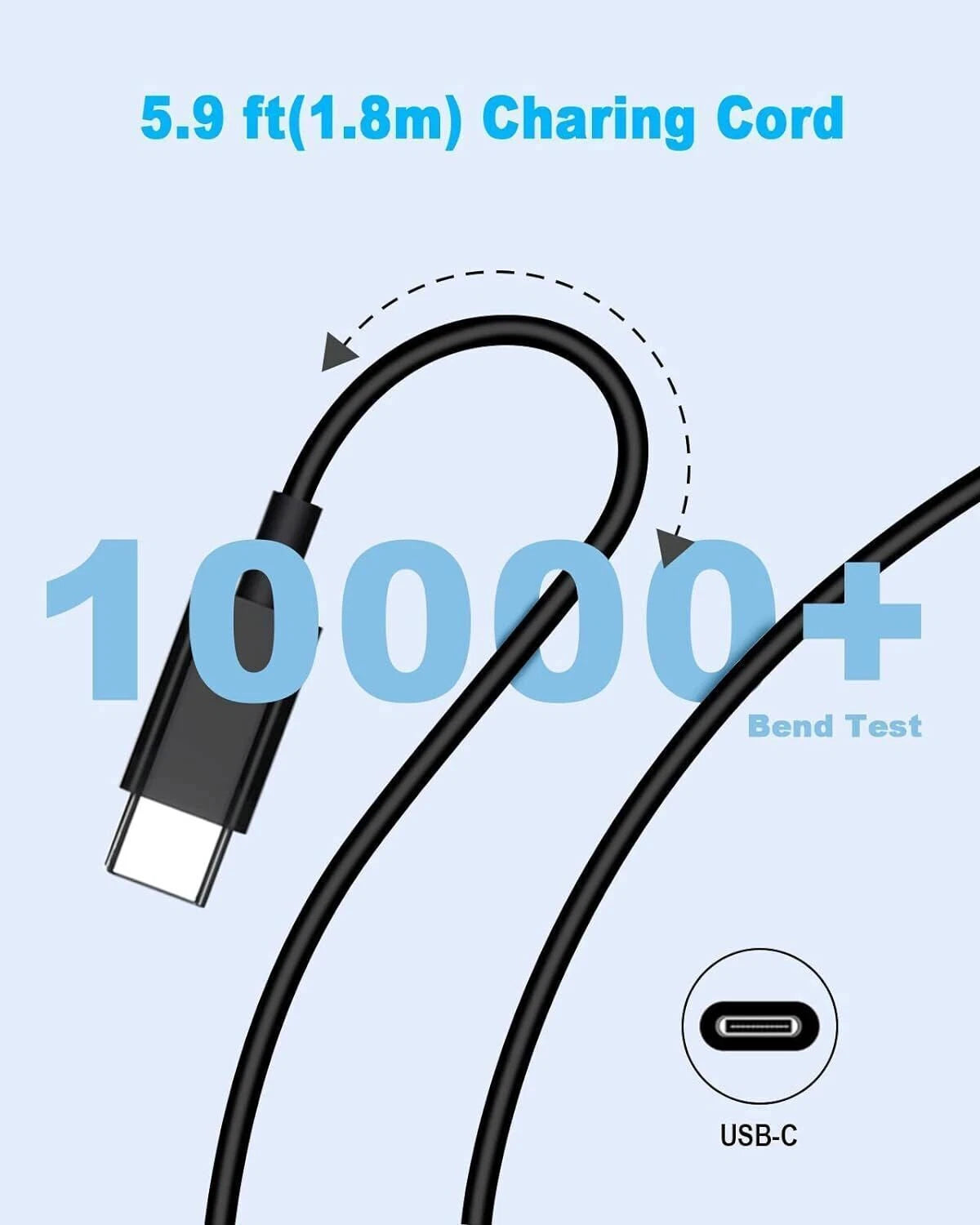 65W USB C Type C Adapter Charger for MacBook Pro A1708 2016 2017 2018 2019 2020