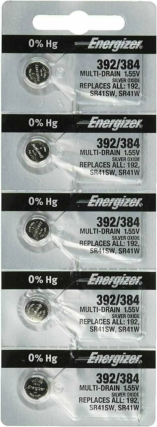 5 ENERGIZER 392 384 192 SR41SW LR41 AG3 V384 V392 D384 D392 Watch Batteries