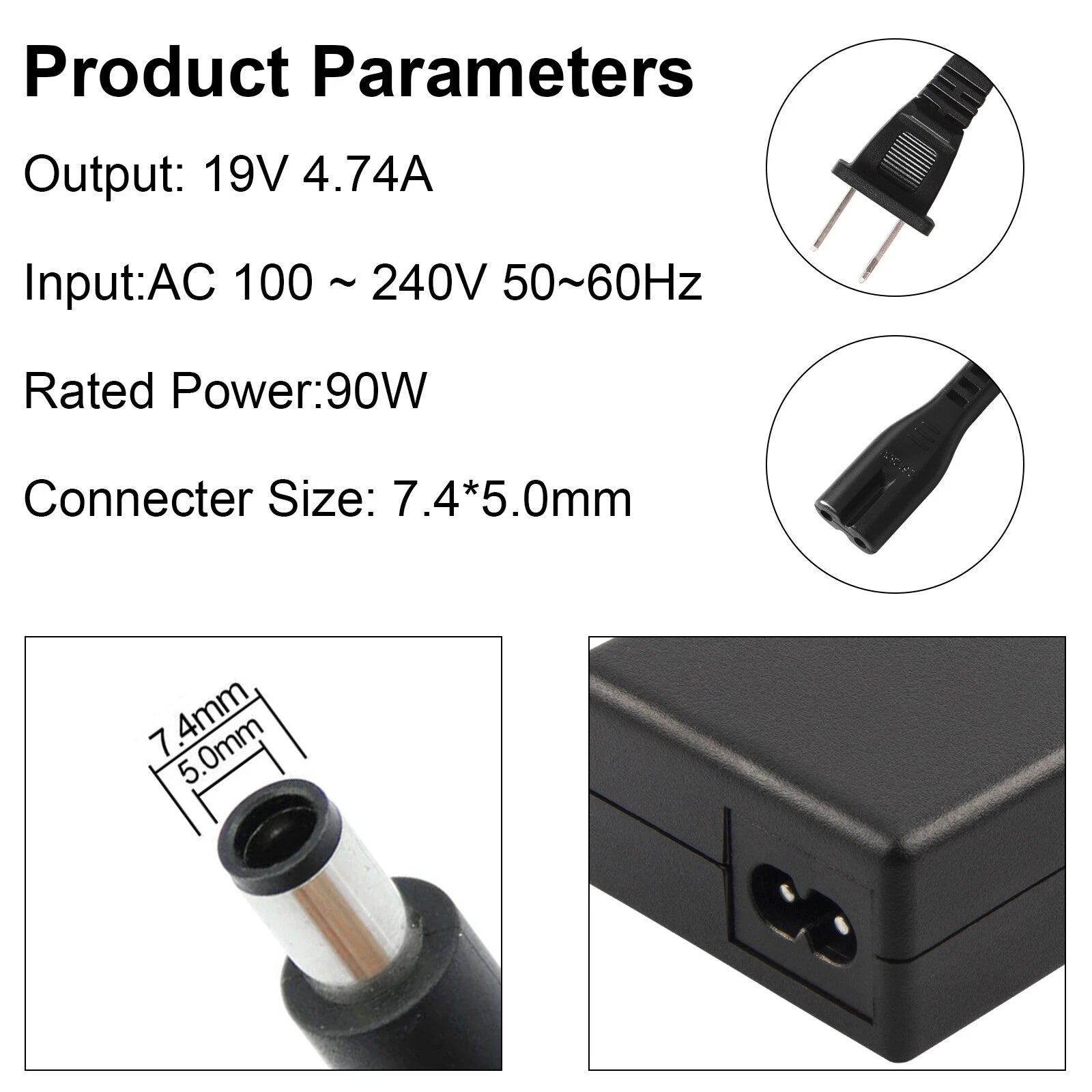 90W AC Adapter For HP G32 G42 G56 G62 Pavilion G4 G6 G7 Laptop Power Charger 19V