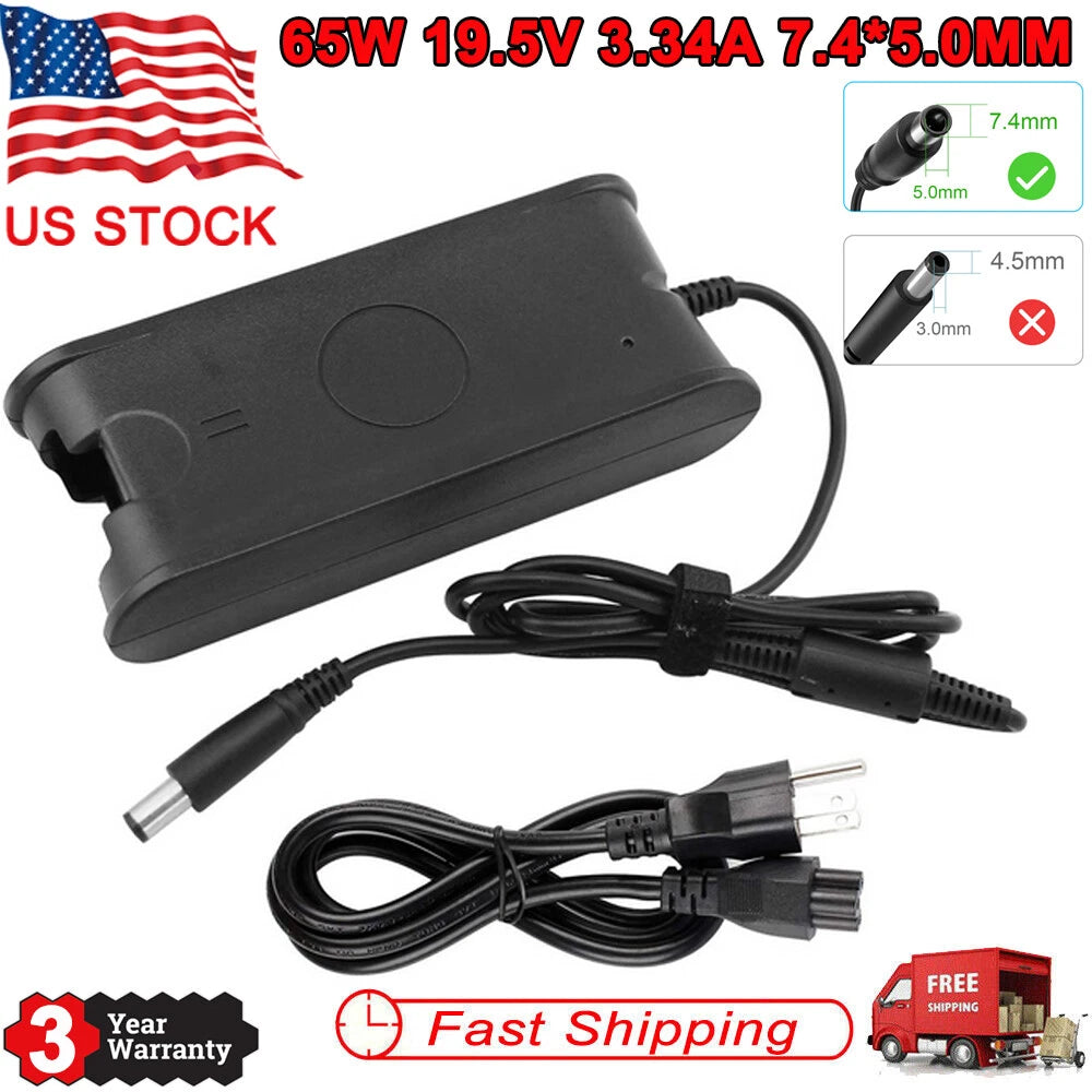 AC Adapter Charger for Dell Latitude 3330 3340 3350 3440 3540 Power Cord 65W