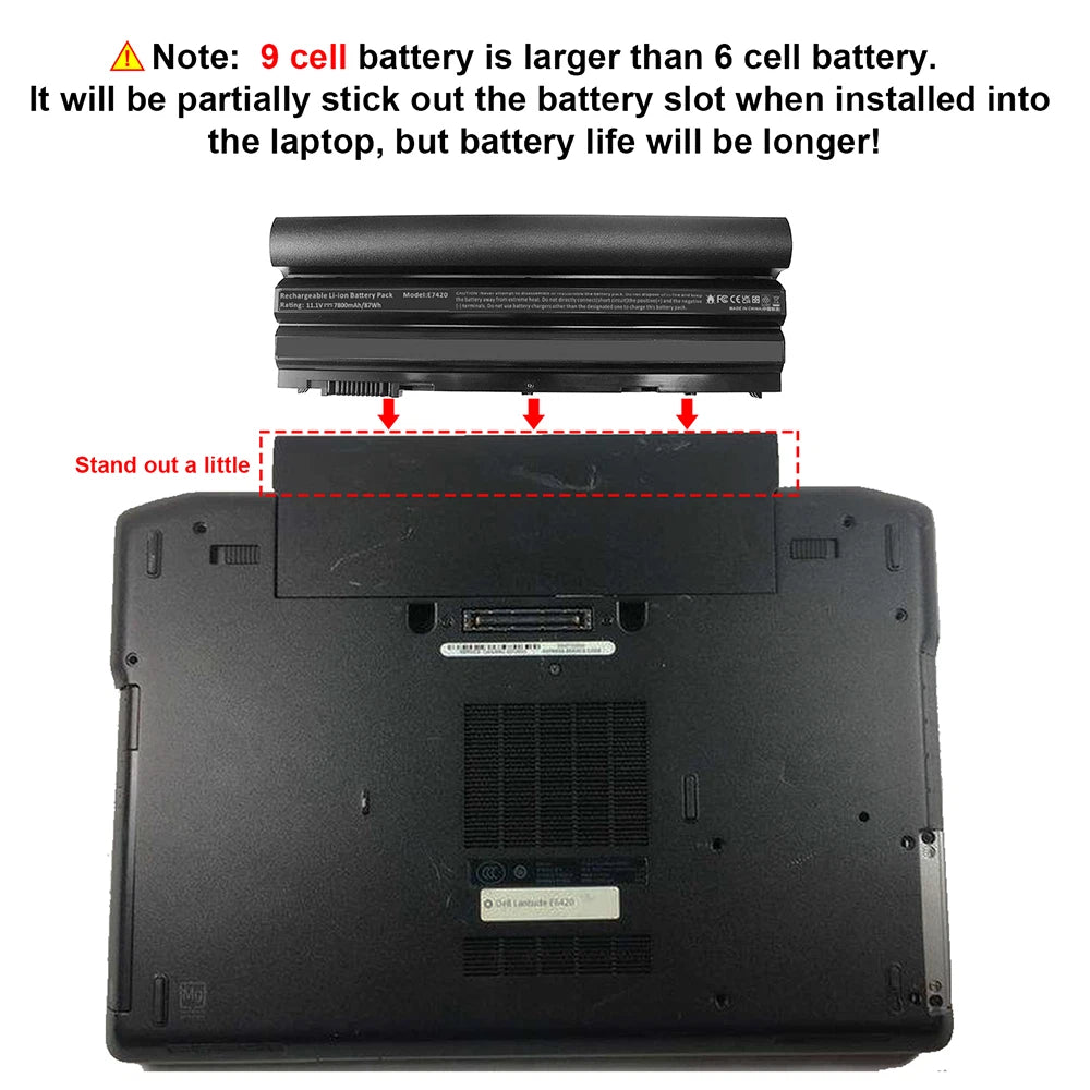 6/9 Cell Battery For Dell Latitude E6540 E6530 E6440 E6430 E6420 312-1163 NHXVW