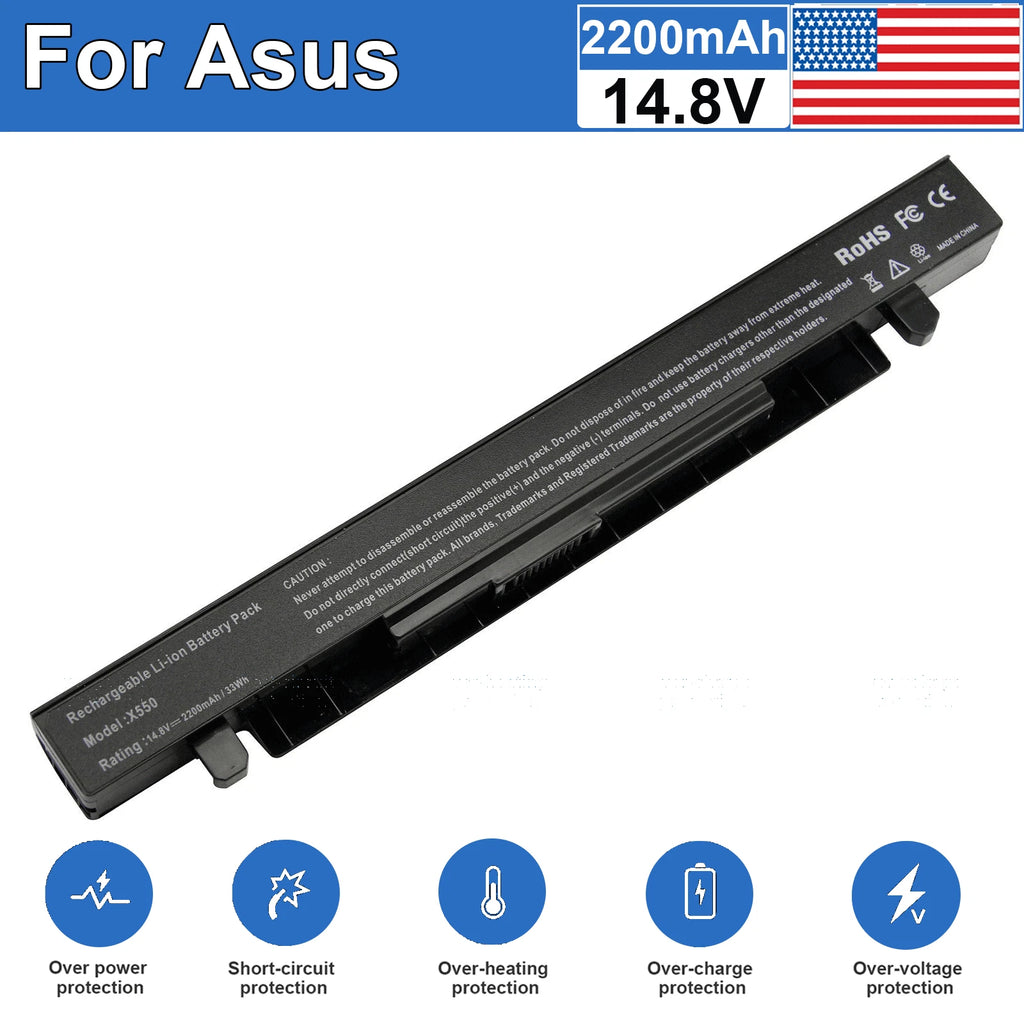 X550 Battery for Asus A41-X550A A41-X550 X550L X550B X550C X550V X450 2200mAh US