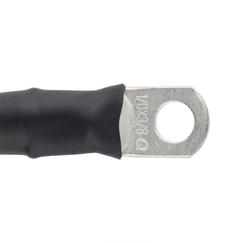 1/0 Black Battery Interconnect Cable 6" with 3/8" Lugs ASSEMBLED IN USA