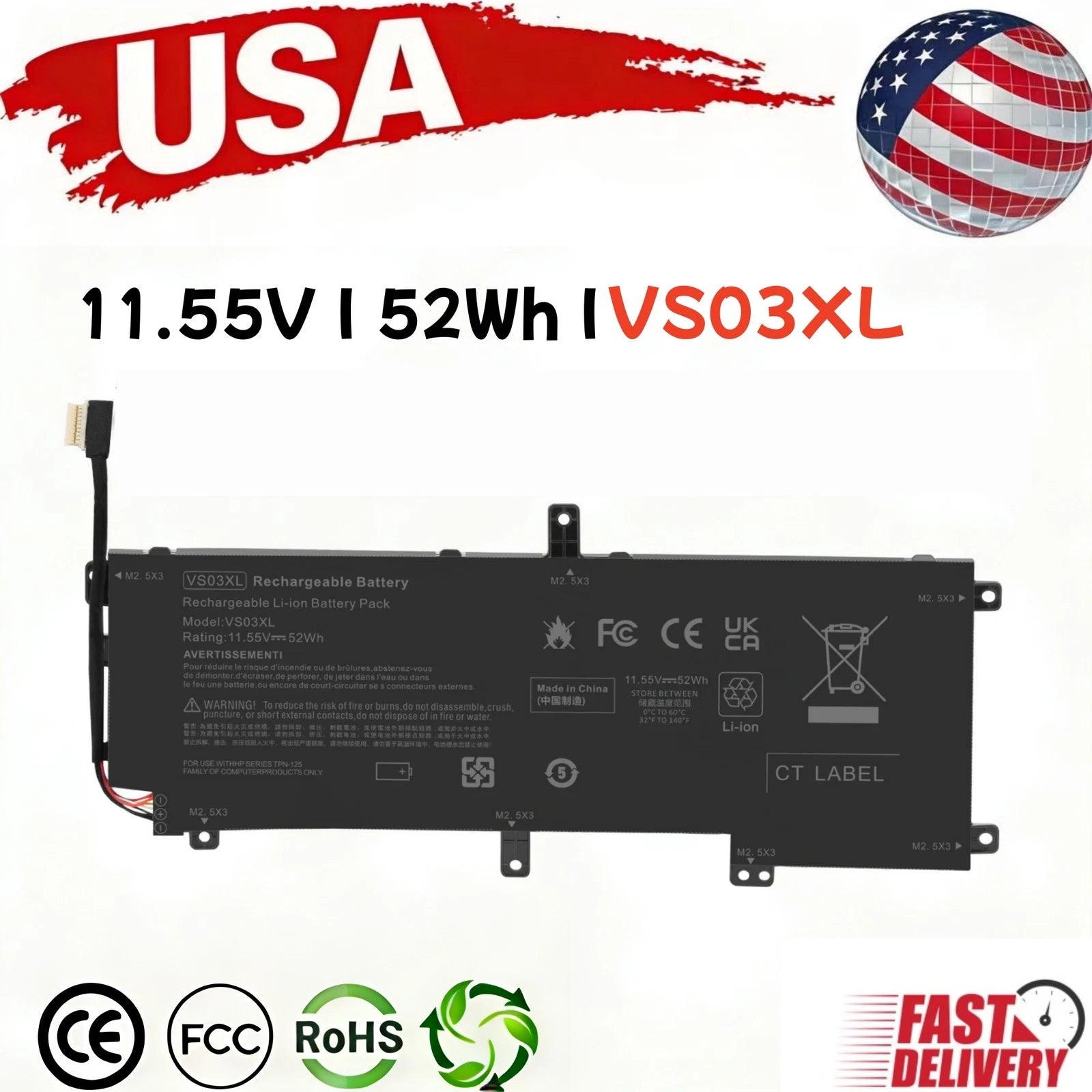 ?Battery VS03XL For HP ENVY 15-AS014wm 849313-850 849047-541 849313-856 + Tools