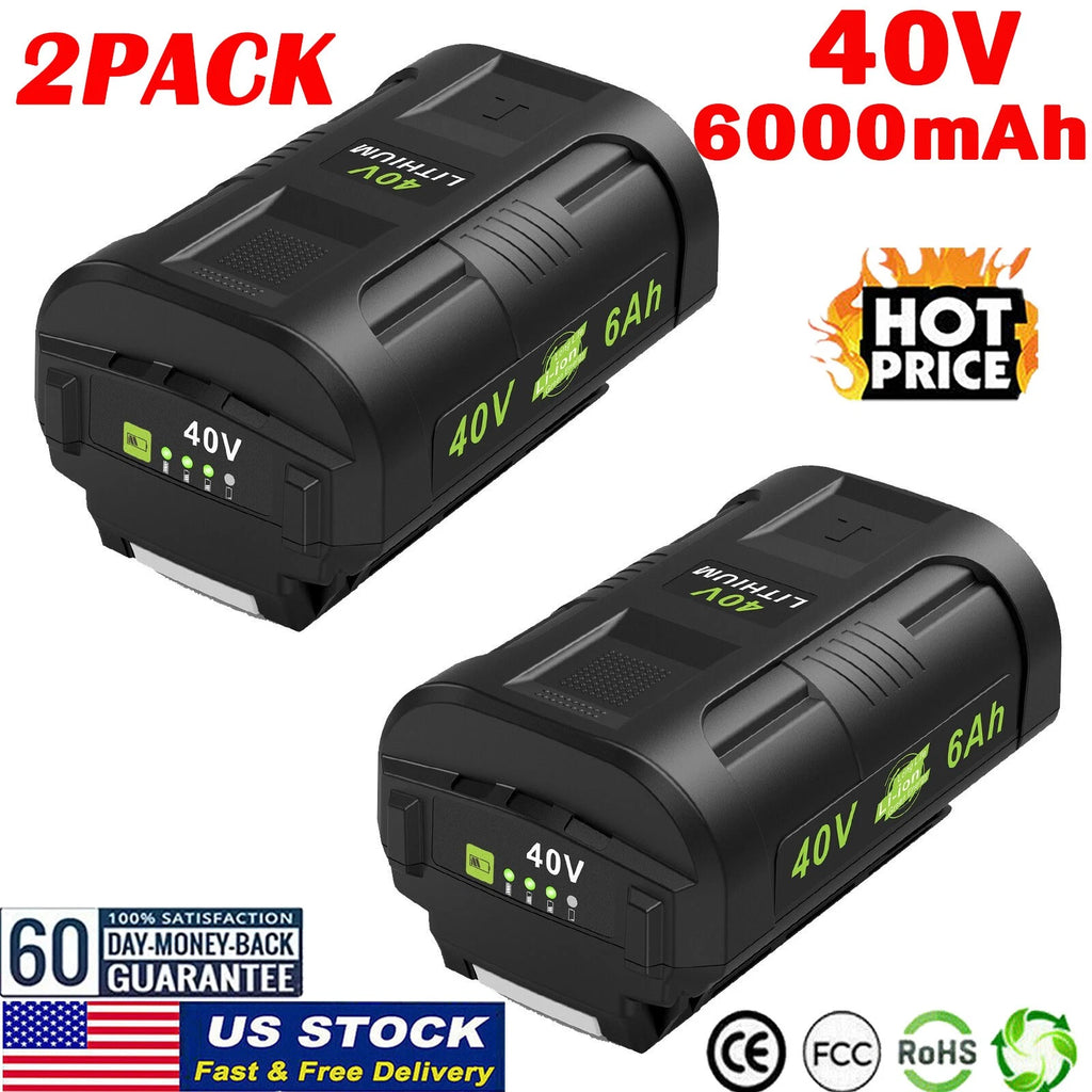 1-2X Battery for Ryobi 40V OP40602 Lithium Battery LED OP4050 OP40261 40 Volt US