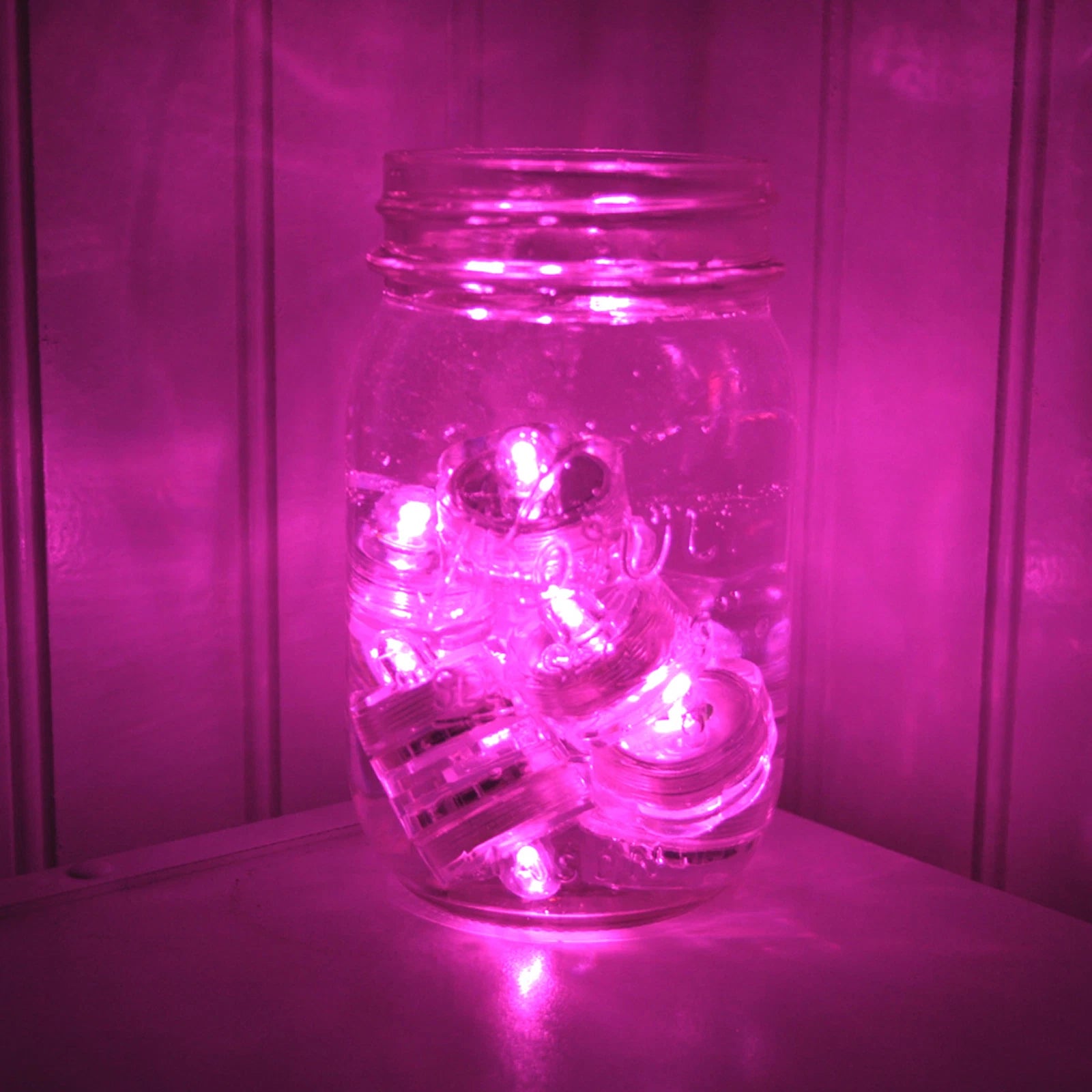Submersible Waterproof Battery LED Tea Light ~ PINK ~ 10 Pack Wedding Decoration
