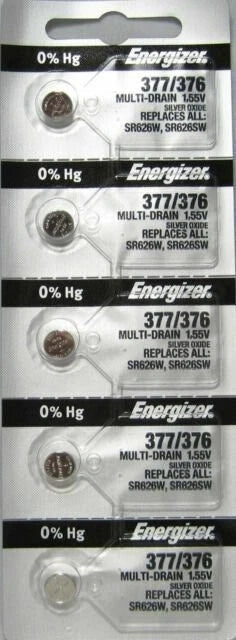 ENERGIZER 377/376 SR626SW SR626W WATCH BATTERIES NEW SEALED Authorize Seller