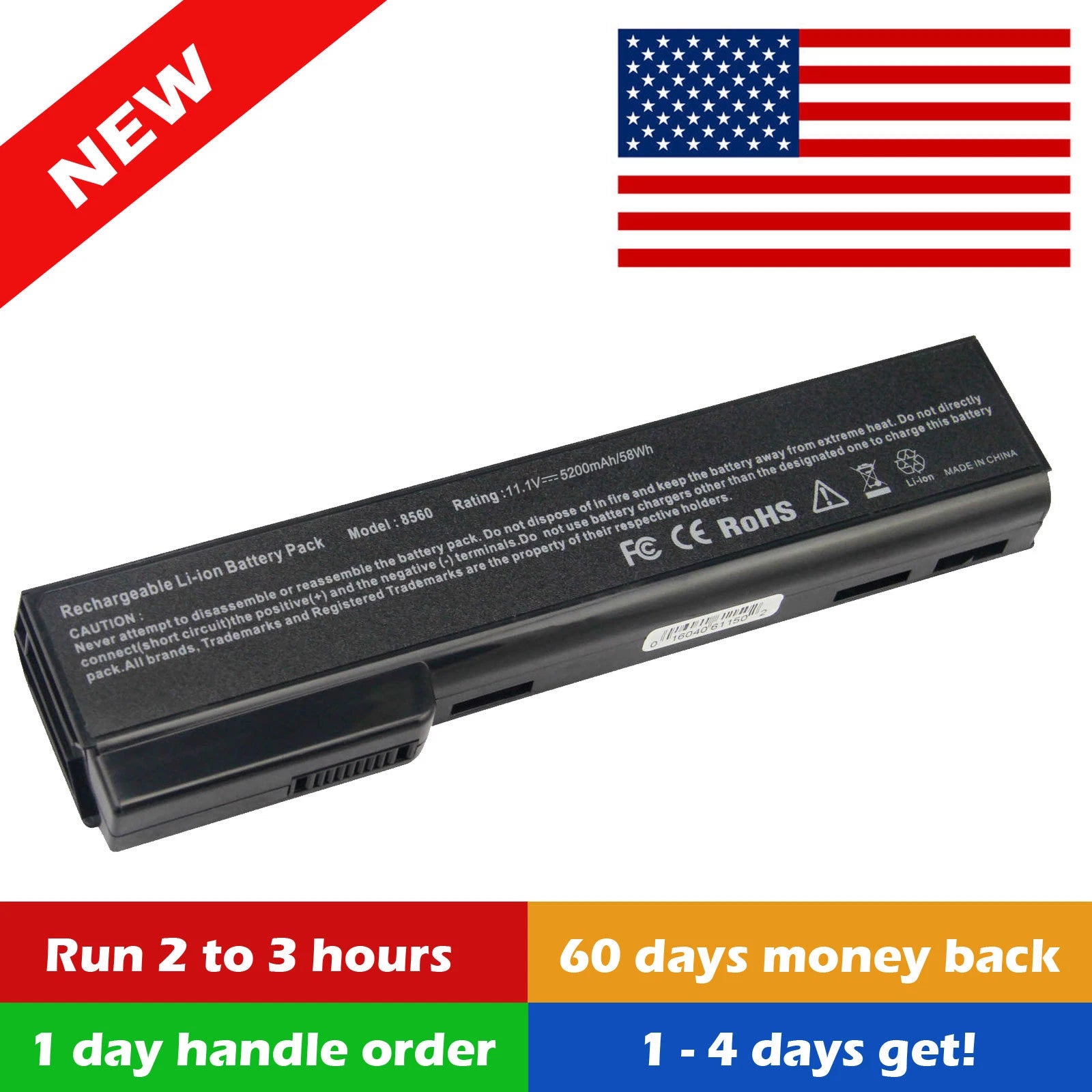 For HP Battery CC09 for PROBOOK 6360B 6460B 6465B 6475B EliteBook 8570p