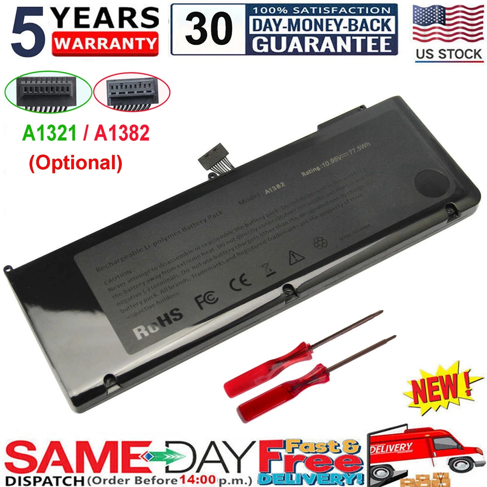 A1321 Battery For Apple MacBook 15" A1286 Mid 2009 2010 2012 Late 2011 /A1382