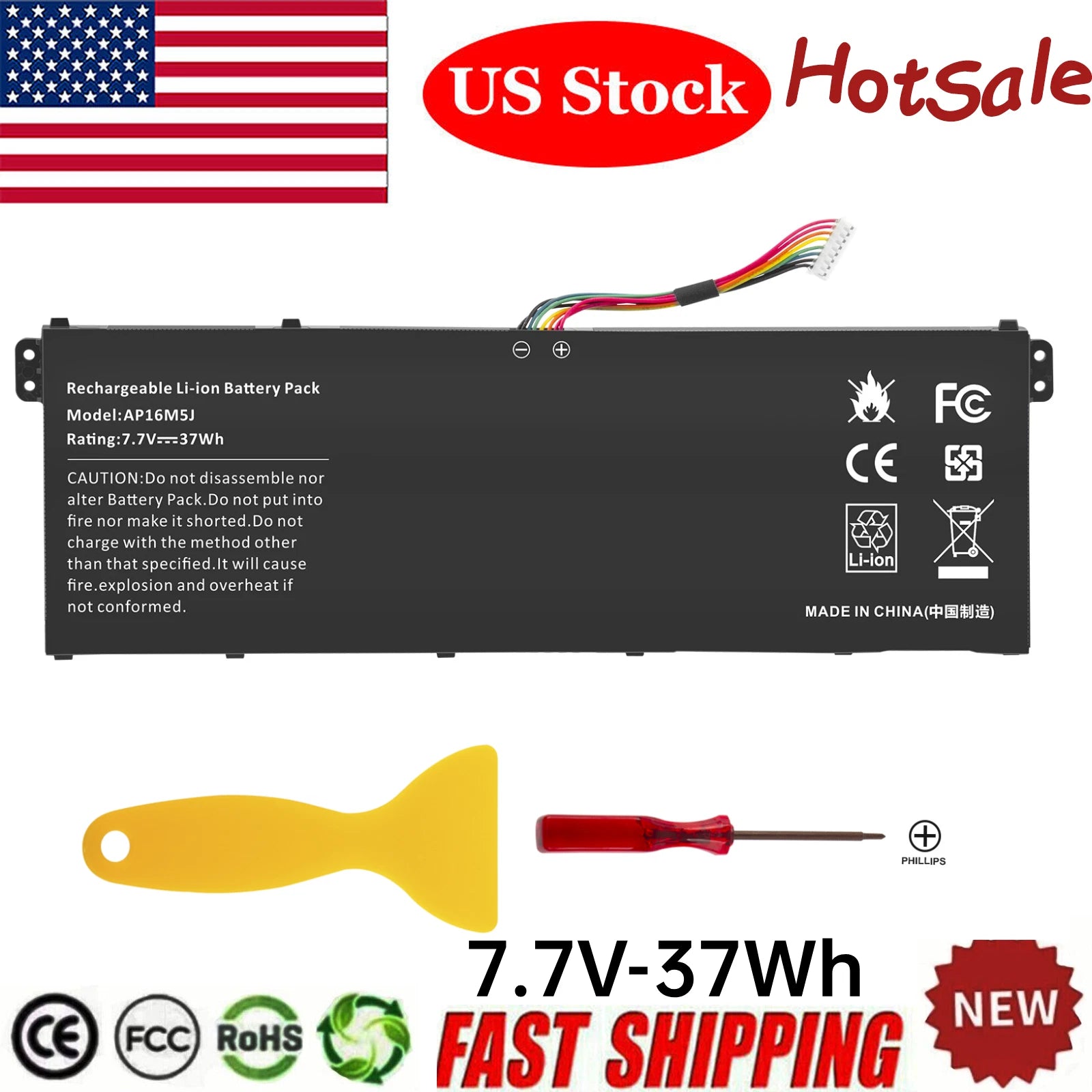 AP16M5J 37Wh Battery for Acer Aspire 3 A315-21 A314-31 A315-51 5 A515-51 ES1-523