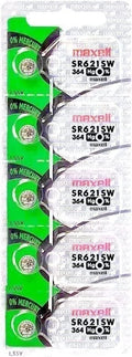 SR 621SW - 364 WATCH/CALCULATOR BATTERY (5 Batteries)