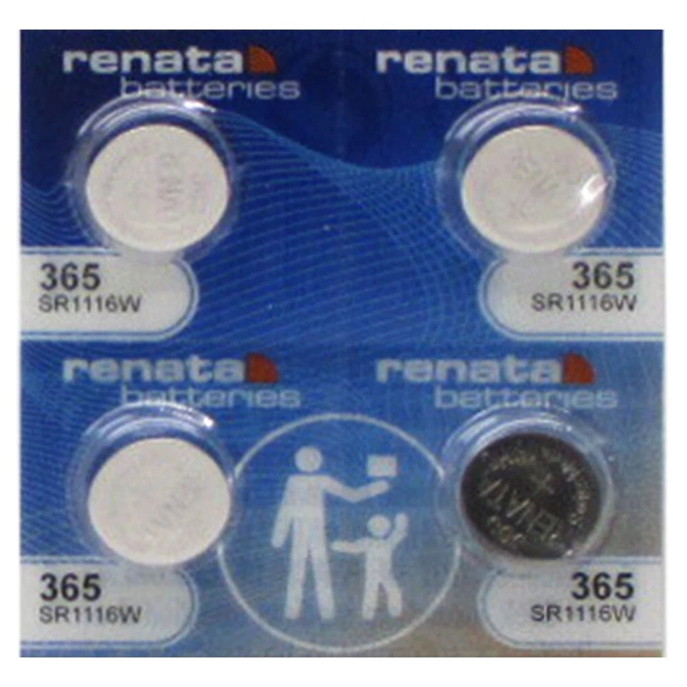 Renata 365 Button Cell Watch Batteries 4 Pcs