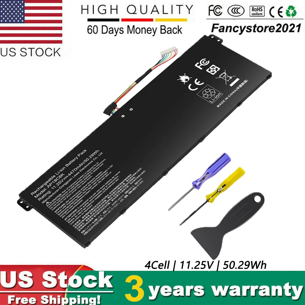 Battery AP18C8K for Acer Chromebook Spin 713 CP713-2W Aspire 5 A514-52 A515-54