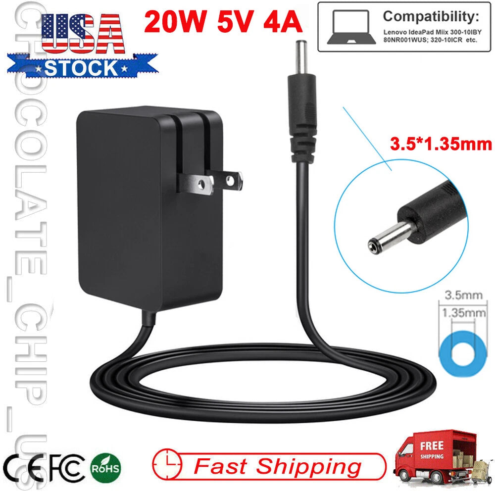 AC Adapter Power Charger For Lenovo IdeaPad Miix 320-10ICR 300-10IBY 80NR001WUS