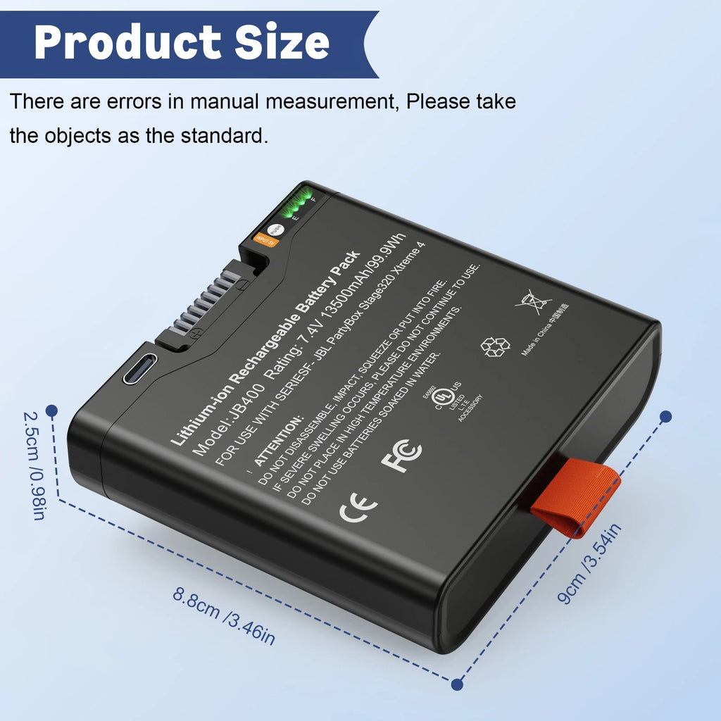 ??Replaceable JBL Battery 400 For PartyBox Stage 320 & Xtreme 4 + Charging Cable
