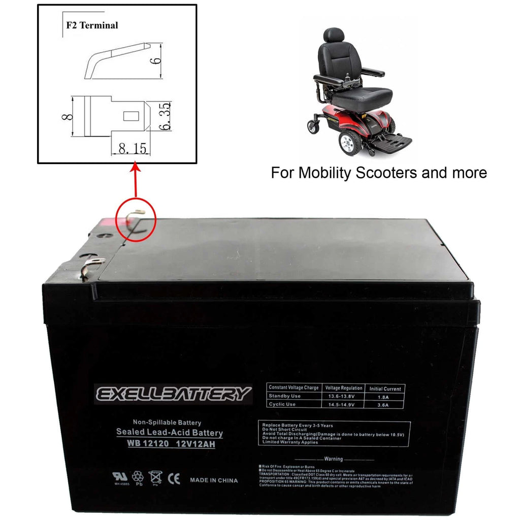 New SLA Battery for RBC4 RBC 4 RBC6 RBC 6 UB12120 12V 12AH D5775 BP1000 Scooter