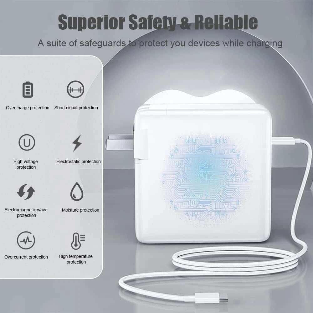 MacBook Pro Charger 61W/67W USB-C Charger Power Adapter For MacBook Air A1708