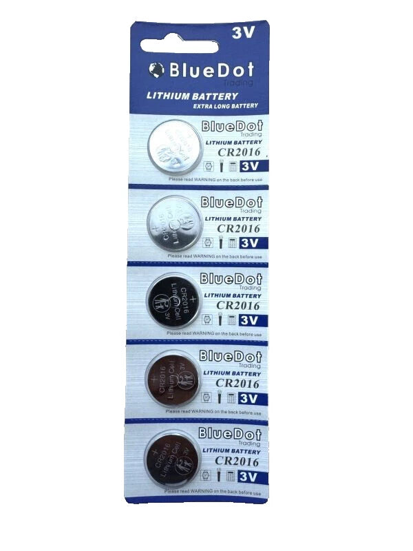 5 X CR2016 CR 2016 208-208 Lithium cell battery ~ USA Seller BlueDot Trading