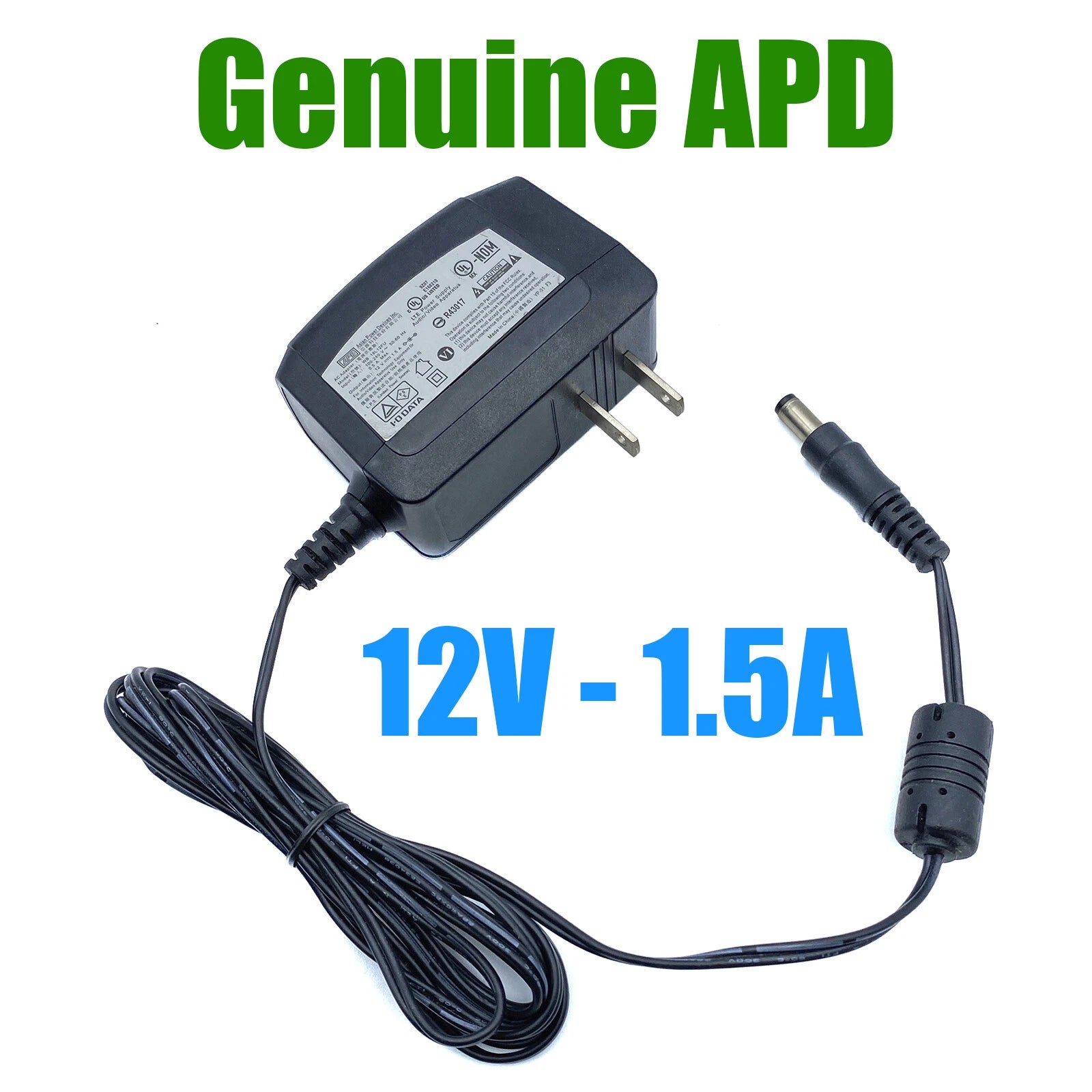 Brand NEW Genuine APD WB-18L12FU AC Adapter 12V 1.5A 18W Charger