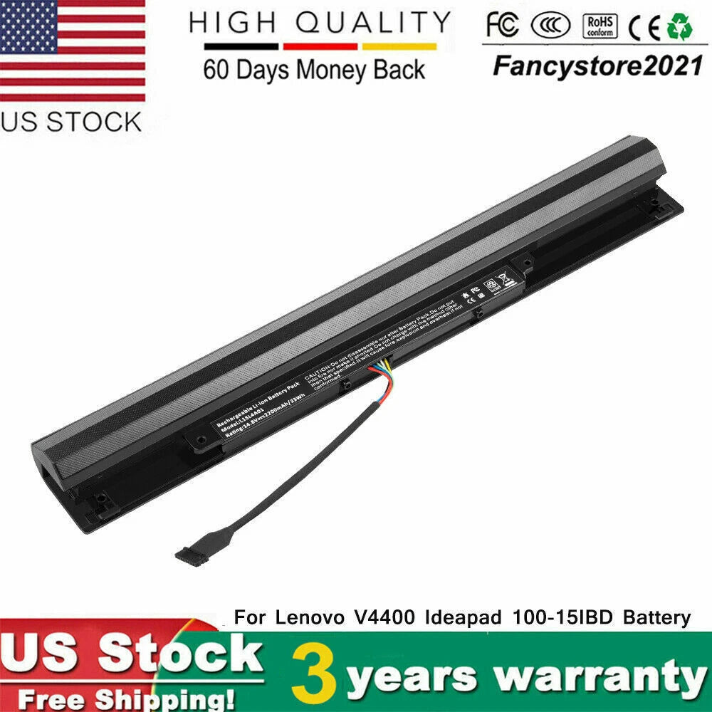Battery L15S4A01 For Lenovo V4400 IdeaPad 100-15IBD 80UD 100-14IBD 110-15ISK US