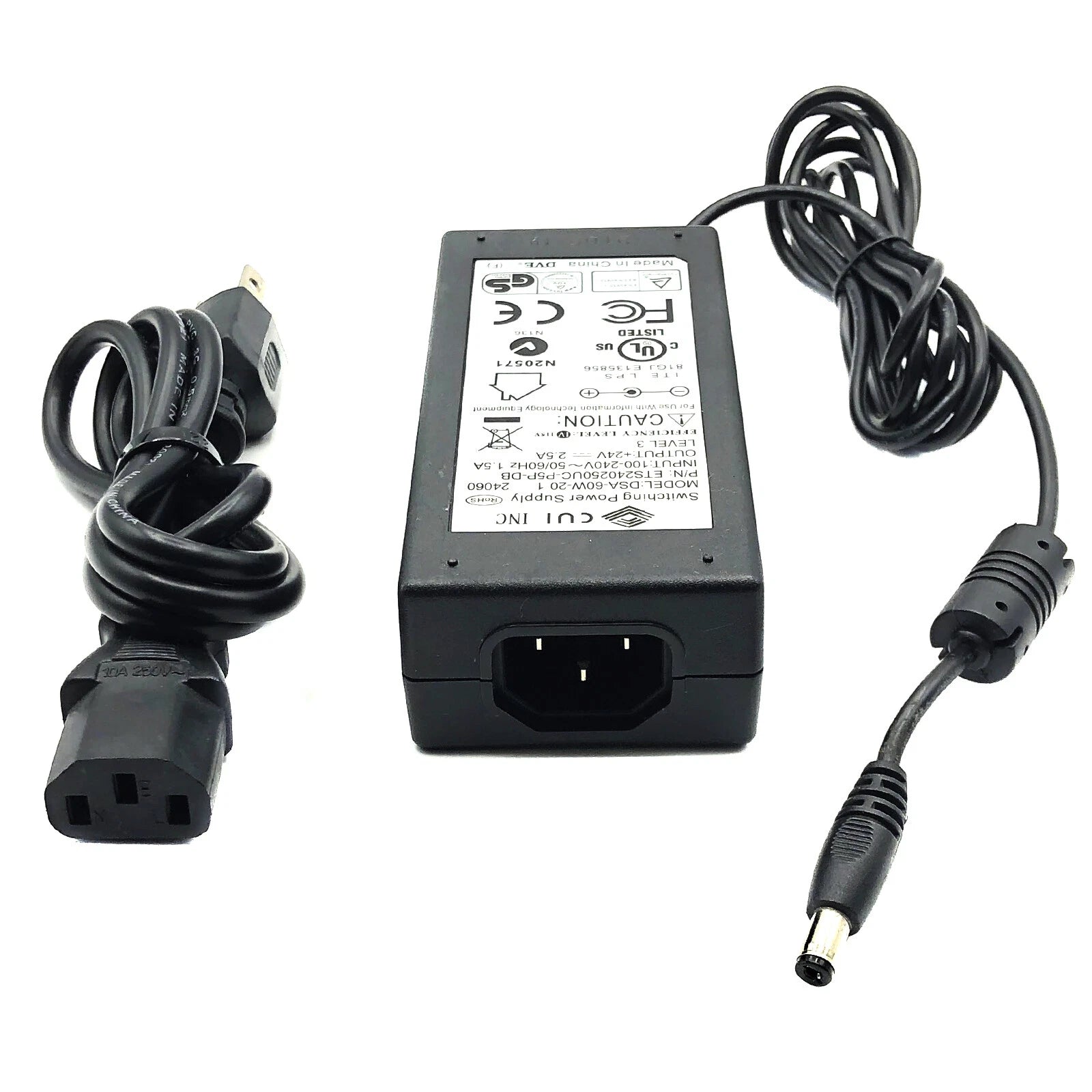 NEW Original CUI Inc 60W AC Power Adapter for Speakers 24V 2.5A Charger