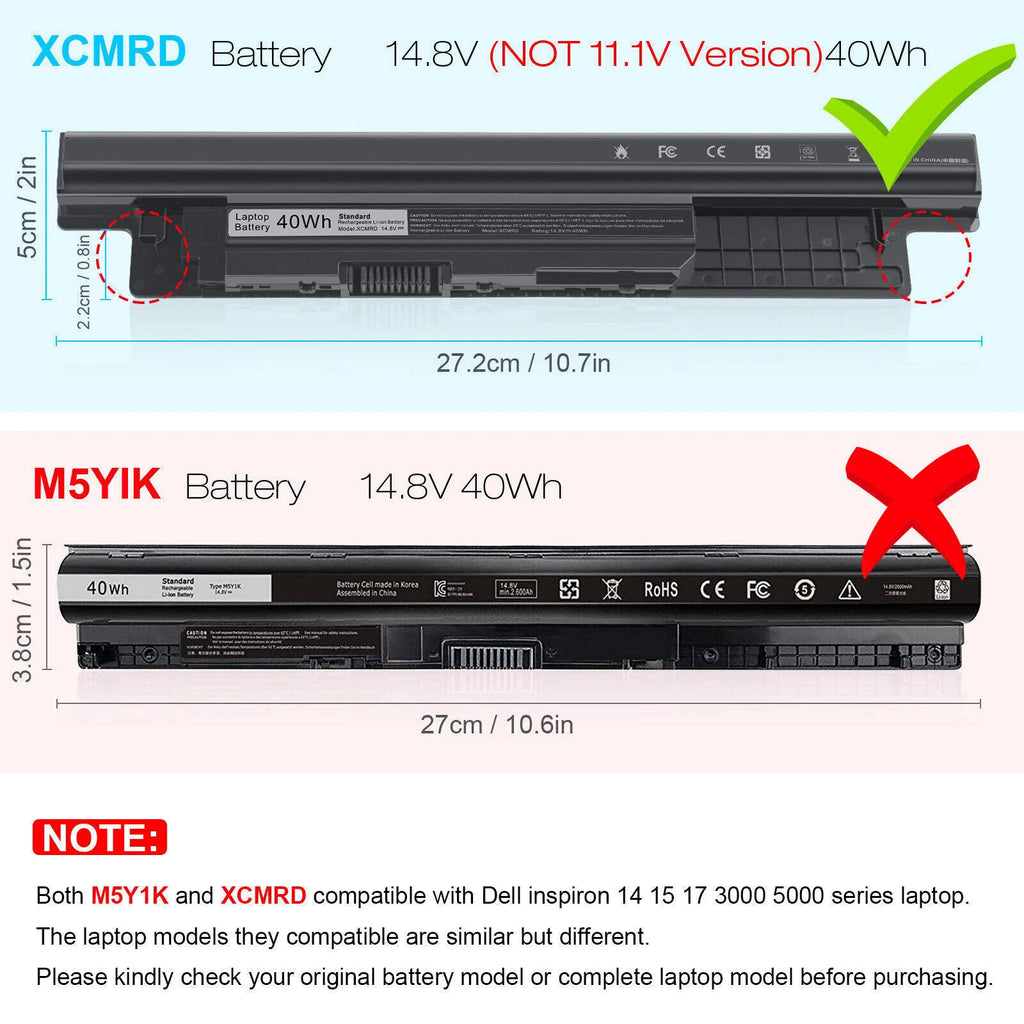 LOT 50x XCMRD Battery For Dell Inspiron 15 3000 Series 3531 3537 3541 3542 3543