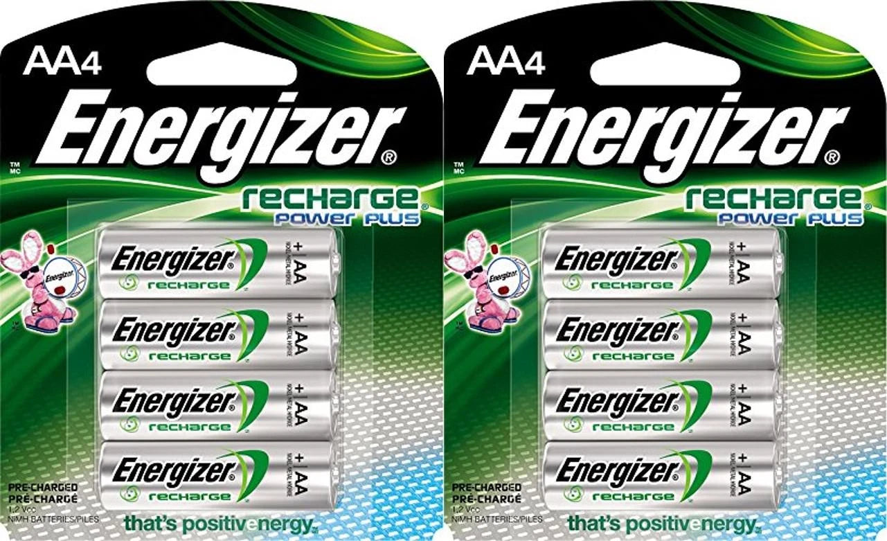 8 Energizer Recharge Power Plus AA 2300mAh Rechargeable Pre-Charged Batteries