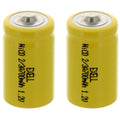 2x Exell 2/3A Size 1.2V 700mAh NiCD Button Top Rechargeable Batteries USA SHIP
