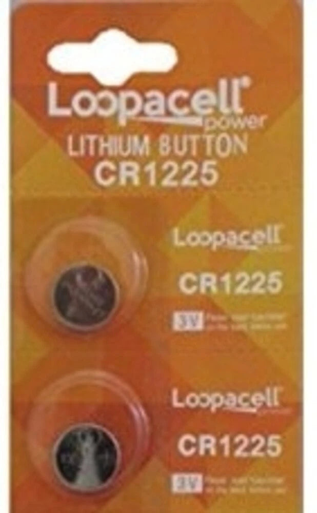 2 PCS CR1225 Coin Button Cell 3V Lithium Battery (Loopacell)