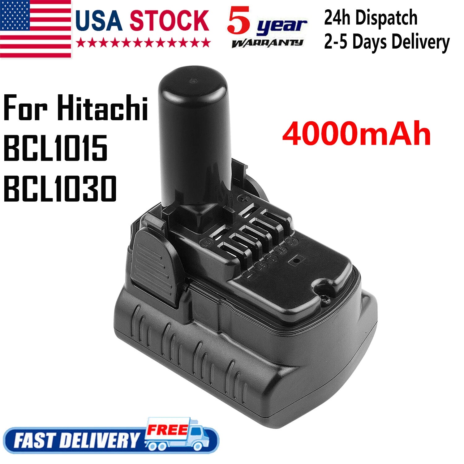 4000mAh For Hitachi 12V Li-ion Battery BCL1015 BCL1030 329369 329370 DB3DL New