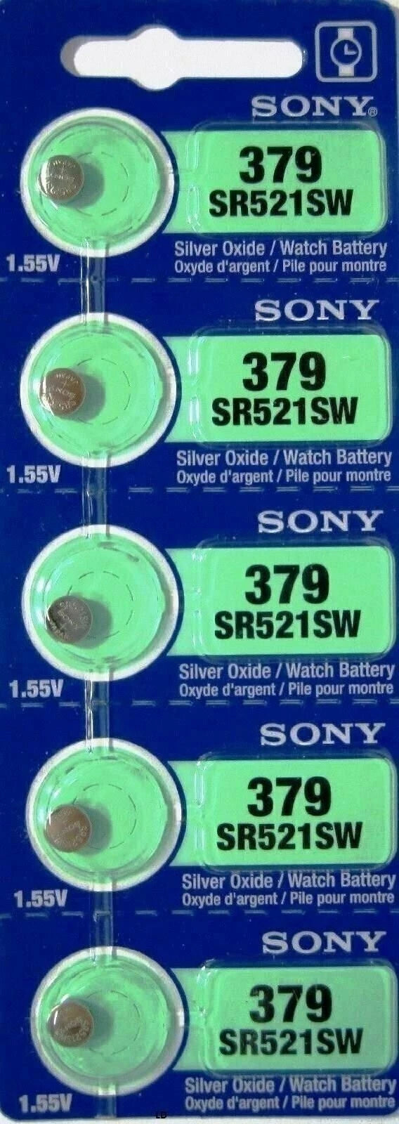 SONY 379 SR521SW (5 piece) 379 BATTERY NEW SEALED Authorize Seller EXP 02-2023
