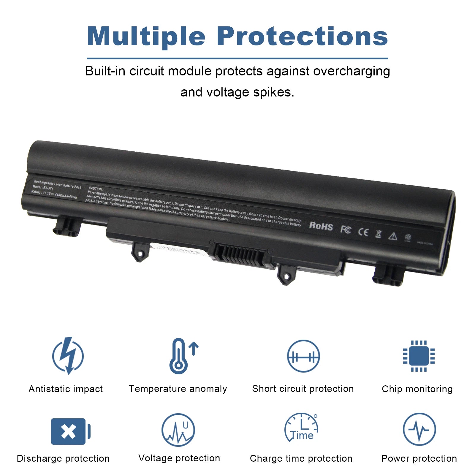 AL14A32 Laptop Battery for Acer Aspire E1-571 E5-471 E5-511 E5-571P E5-572G