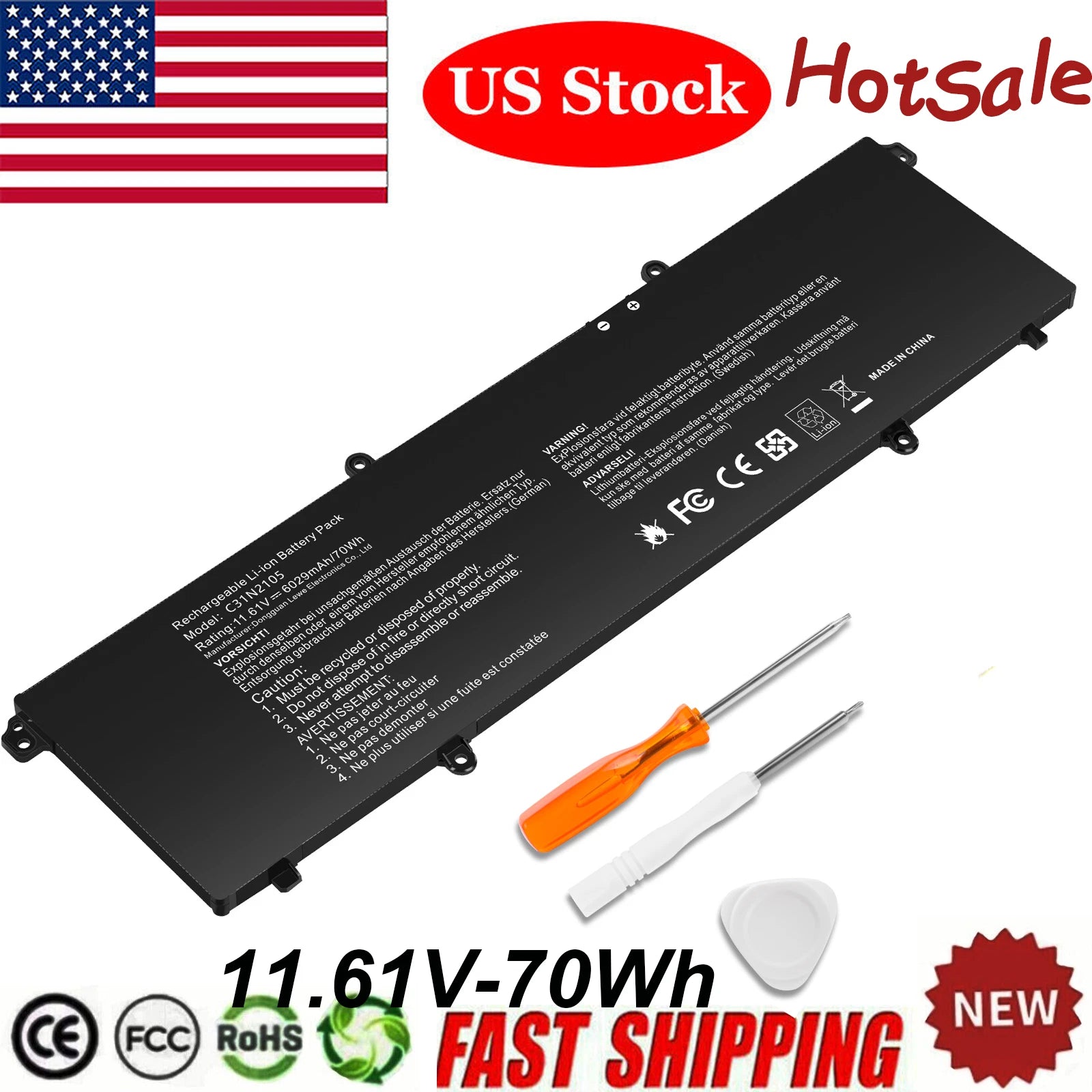 C31N2105 Battery for ASUS VivoBook M1403QA M1503QA M3401QC K3502ZA X1603ZA