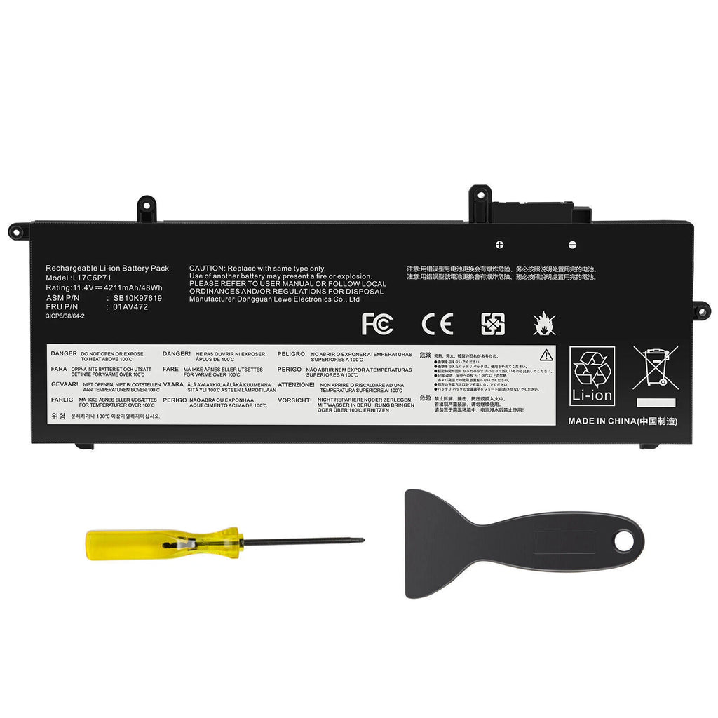 48Wh 01AV470 01AV485 L17L6P71 Battery For Lenovo ThinkPad X280 A285 L17M6P71