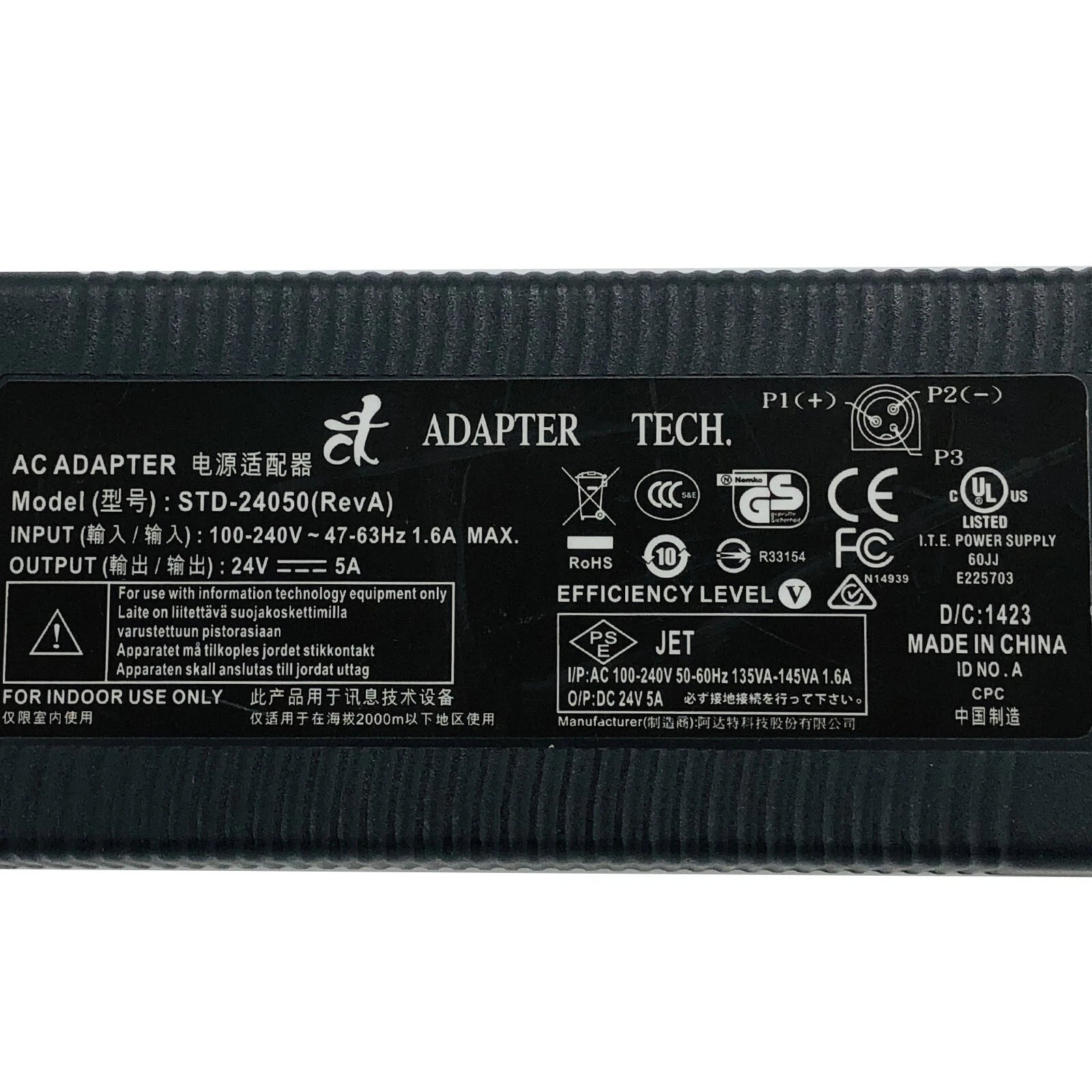 NEW Genuine AC Adapter Adapter Tech AC Adapter STD-24050 Power Supply 24V 5A
