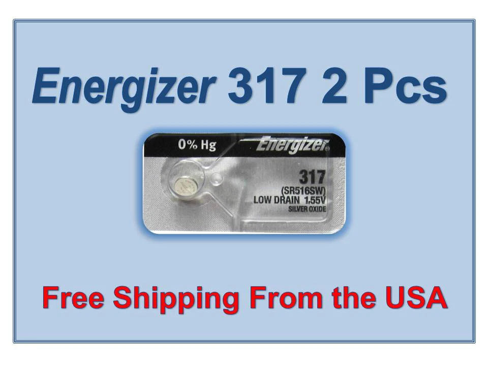 2 Energizer Silver Oxide SR516SW SR516W SR516 1.55V Battery