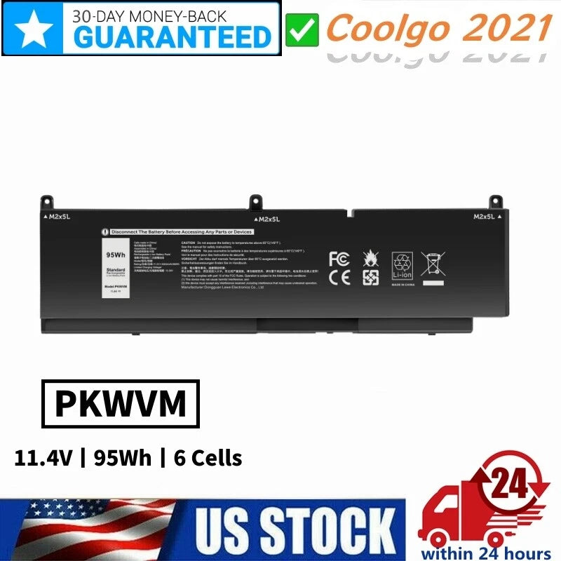 PKWVM Battery For Dell Precision 7550 7560 7750 7760 Mobile Workstation P44 P93E