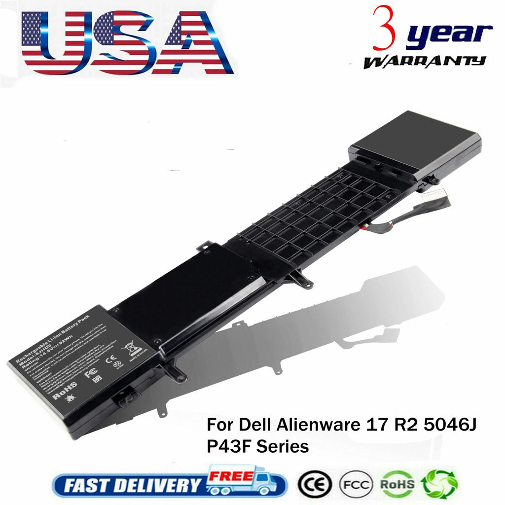 6JHDV Battery For Dell Alienware 17 R2 R3 P43F001 P43F002 ALW17ED-1728 2728 92Wh