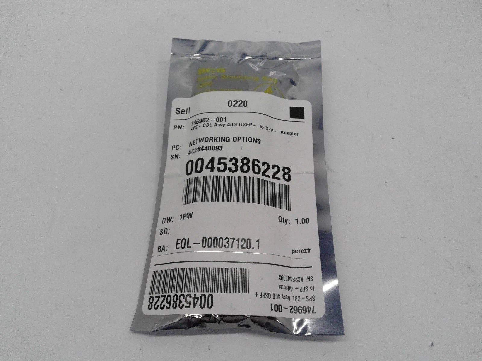 HPE BLC QSFP+ to SFP+ Network Adapter 720193-B21 40GE to 10GE 746962-001