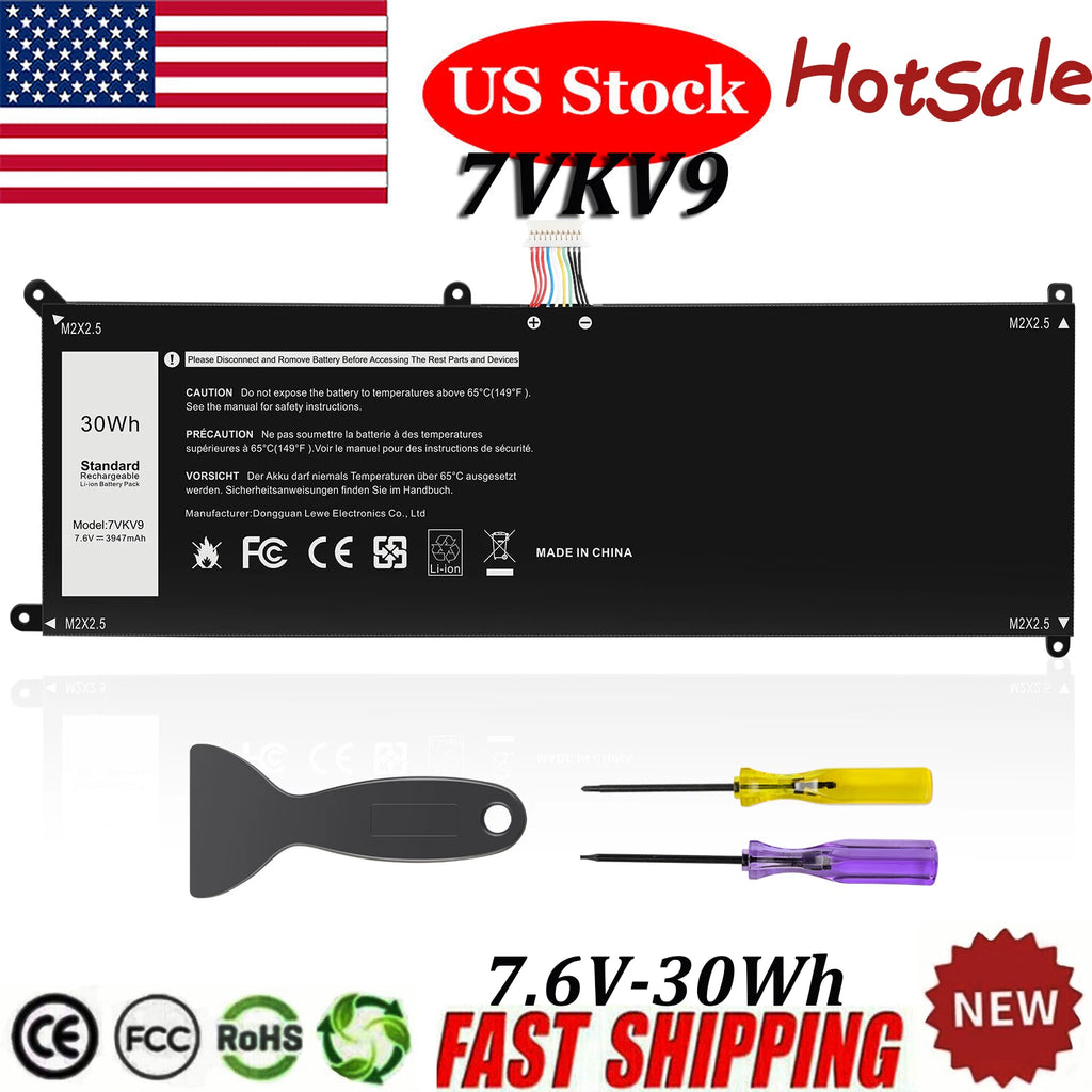 0V55D0 7VKV9 Internal Battery For Dell Latitude 12 7275 XPS 12 9250 7.6V 30Wh