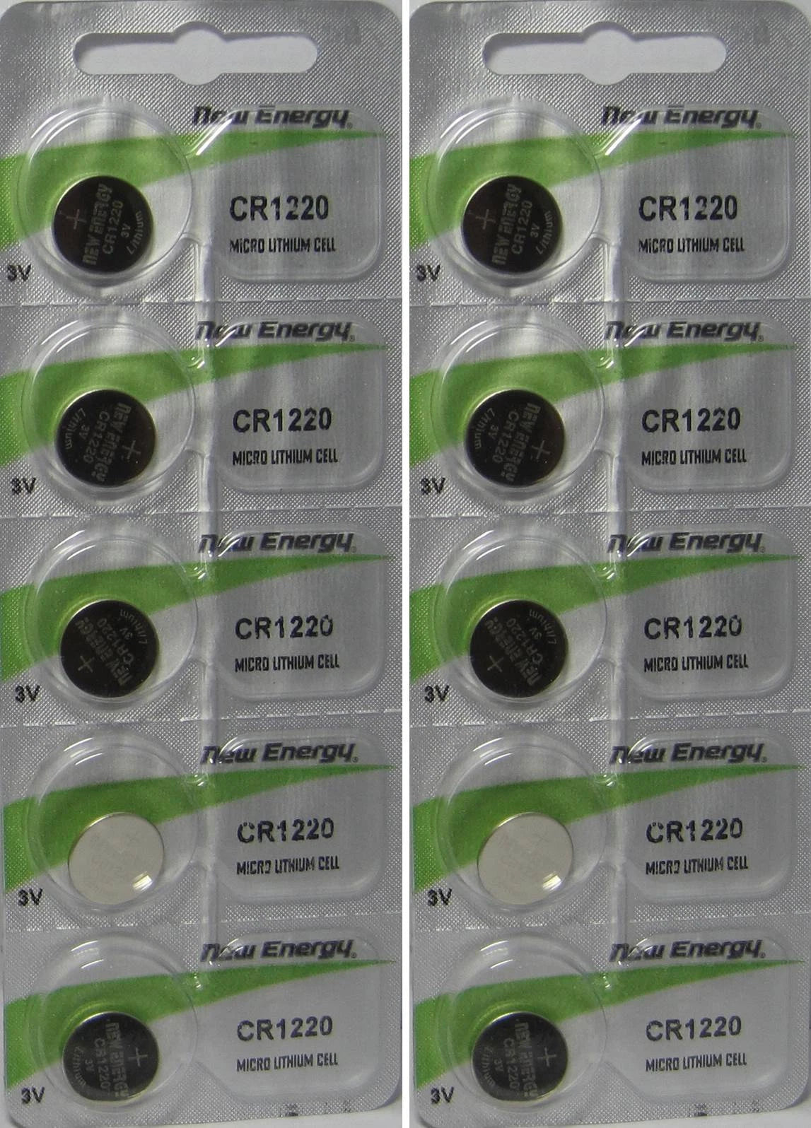 10 New Energy Button Cell REMOTE FOB KEY KEYLESS CR1220 Batteries