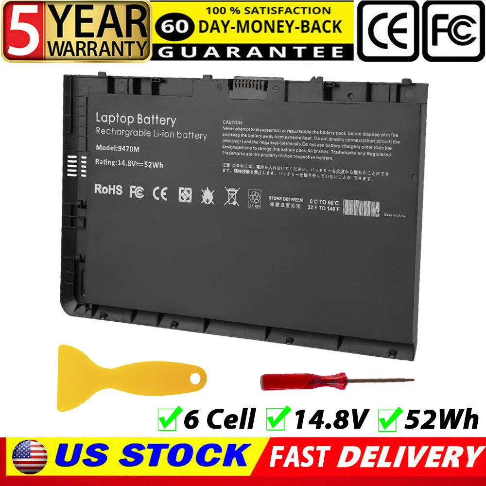 For HP EliteBook Folio 9470m Battery 52Wh 687945-001 BT04XL 6875172CT 687517-171
