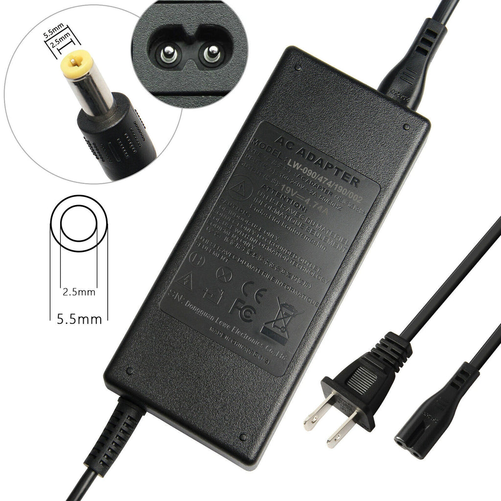 90W AC Adapter Charger For Fujitsu LifeBook L-,N-,P-,T- Series Power Supply Cord